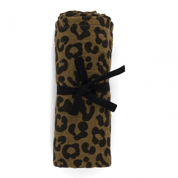ROSE IN APRIL BIANCA SWADDLE - LEOPARD OLIVE