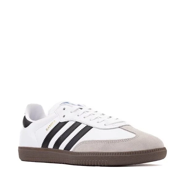 Womens adidas Samba OG Athletic Shoe - Cloud White / Core Black / Clear Granite - White-Black - Size 11