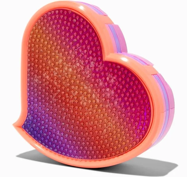 Claire's Coral Bling Heart Large Makeup Set