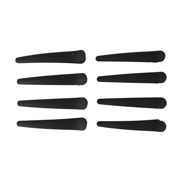 8 Piece Black Salon Hair Clips - OXX Haircare