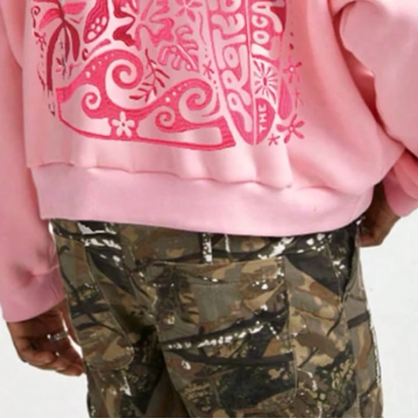 Y2K Turtle Embroidered Oversized Sweatshirt