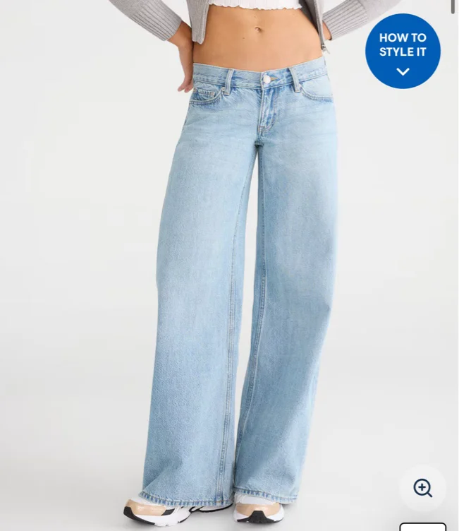 Super Low-Rise Ultra Wide Leg Jean