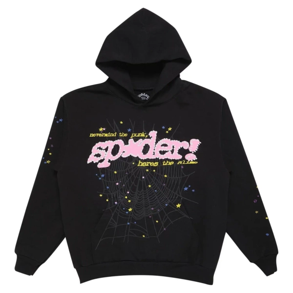 Sp5der P*nk Hoodie 'Black' | SpiderHoodie.org