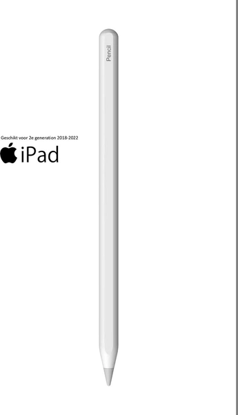 stylus pen, geschikt als Apple pencil, 2nd generation 1018-2022, Stylus pen geschikt voor Apple iPad, nieuwe generatie, handdetectie, kantelfunctie, draadloos opladen, styluspen