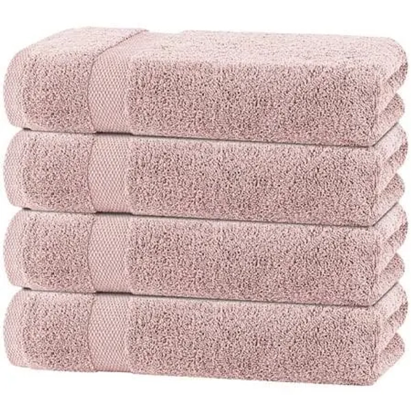Wealuxe Classic Pink Bath Towels Set of 4