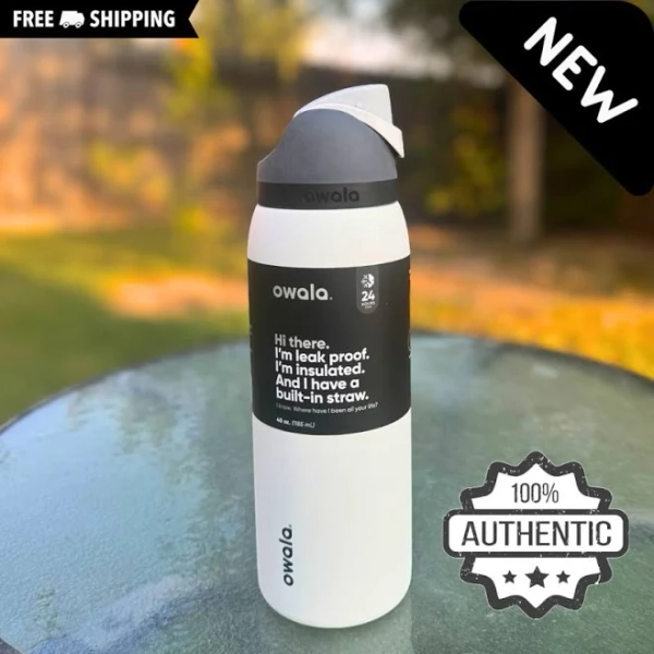 Owala FreeSip Bottle 40oz Sleek Fast Free Shipping New Home