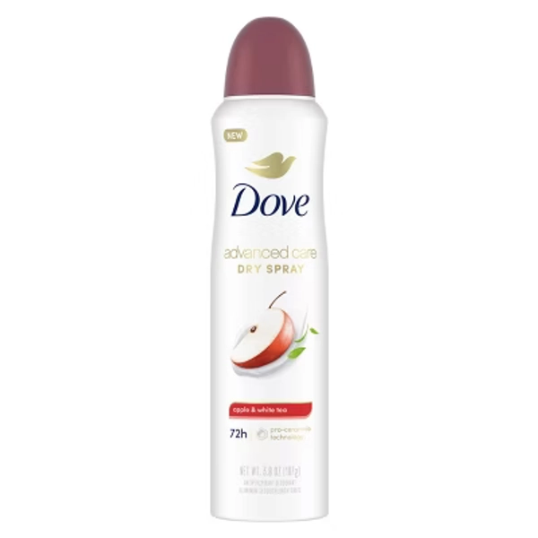 Dove Beauty Advanced Care Apple & White Tea 72-Hour Women's Antiperspirant & Deodorant Dry Spray - 3.8oz