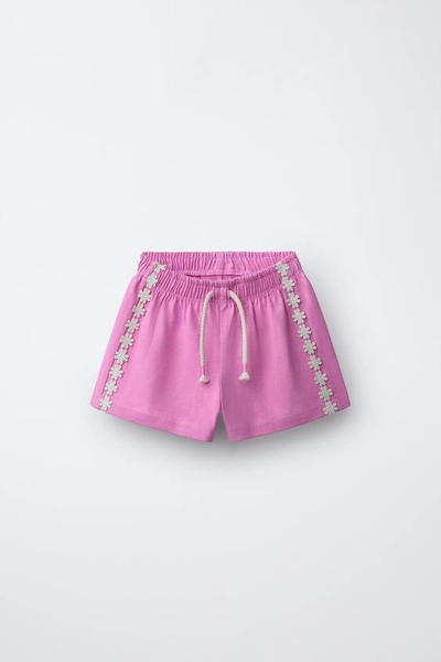 HEAVY WEIGHT FLORAL PLUSH SHORTS