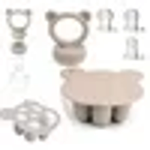 Baby Teething & Infant Self Feeding, BPA Free (Grey)