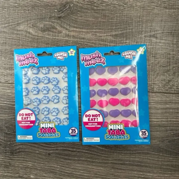 Five Below Mush Meez Mini Taba Squishies Hearts And Paws Two Packs - New Toys & Collectibles