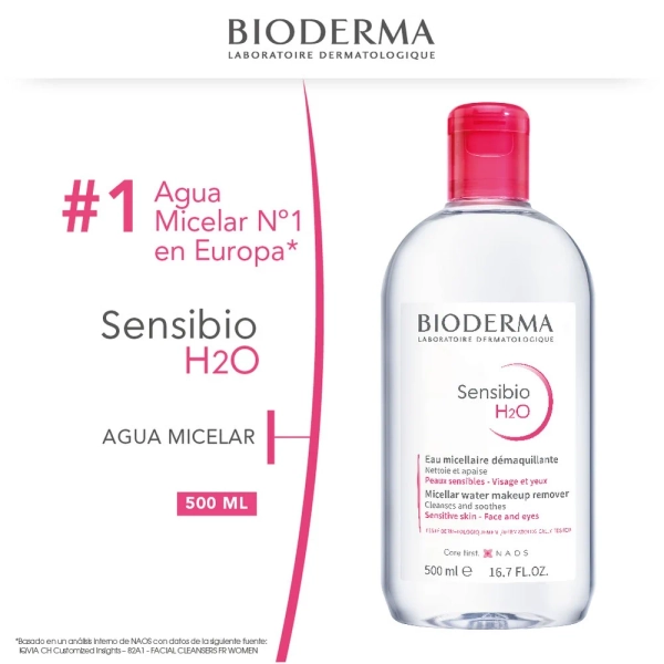 Sensibio H2O agua micelar para Piel sensible 500ml