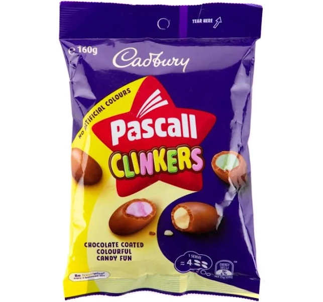 Cadbury Pascal Clinkers Candy Bag Snacks (160 gr)