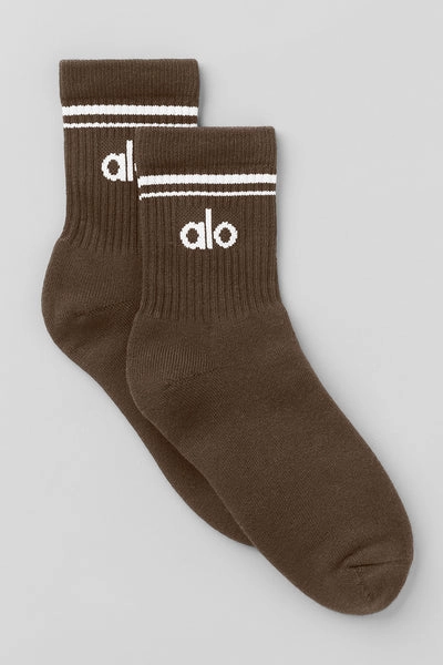 Unisex Half-Crew Throwback Sock - White/RED