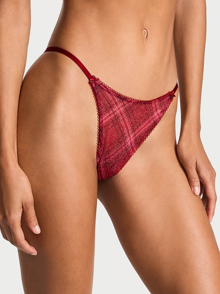 Shimmer Mesh String Thong Panty