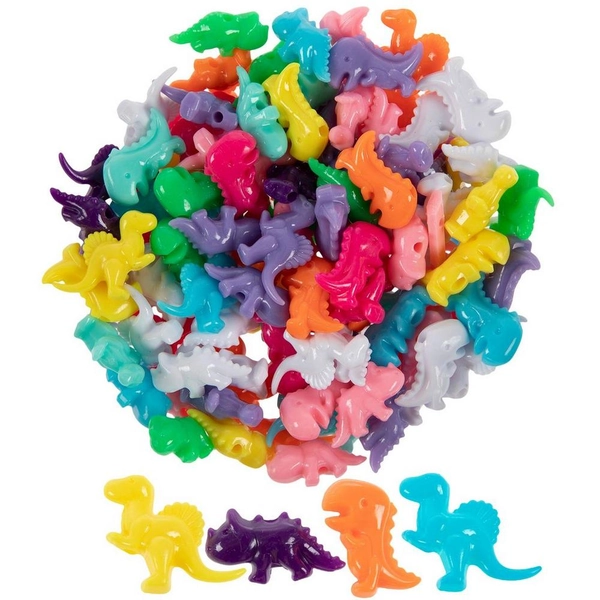 Colorful Dinosaur Bead Mix
