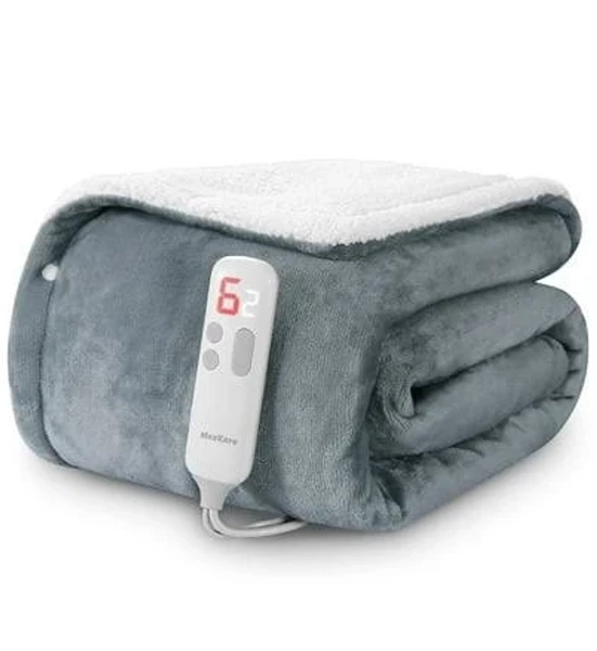 Maxkare 50" x 60" Electric Throw Blanket with 6 Heating Levels & 1-5h Auto-off