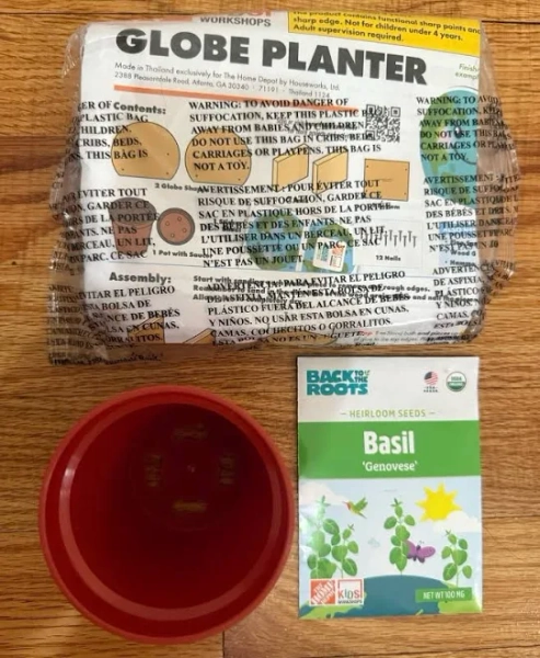 The Home Depot Kids Workshop- April 2025 Globe Planter