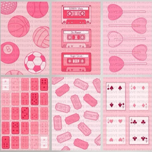 Trendy Pink Poster Gallery Wall Set of 6 *DIGITAL FILE* | Pink Decor | Dorm Decor | Preppy Poster | Girly Wall Art | Digital Download Only