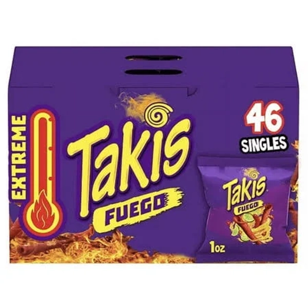 Takis Fuego Corn Chips 1 oz. 46 Bags/Pack