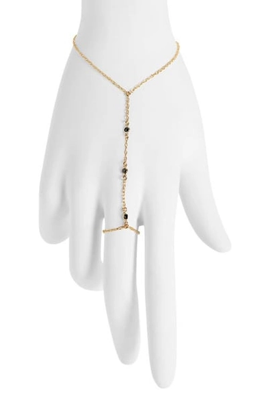 Set & Stones Cyrus Hand Chain in Gold /Black at Nordstrom