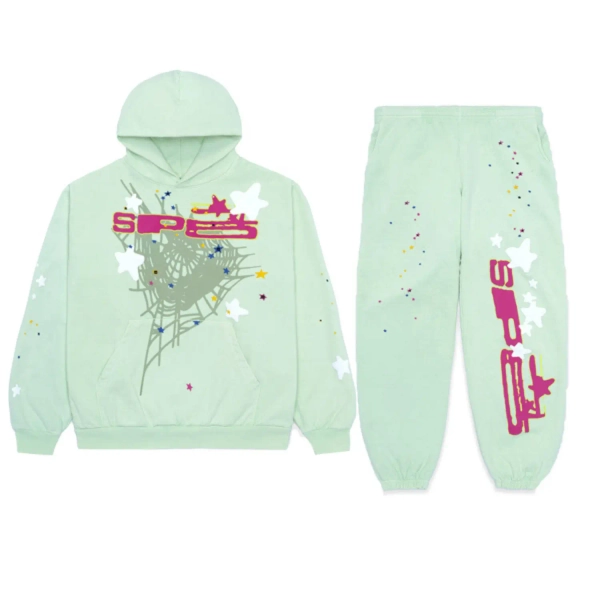 Sp5der SP5 Tracksuit Mint | spiderhoodie.org