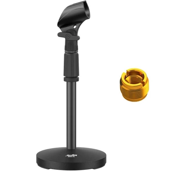 Moukey MMs-2 Adjustable Desktop Microphone Stand Table Microphone Stand