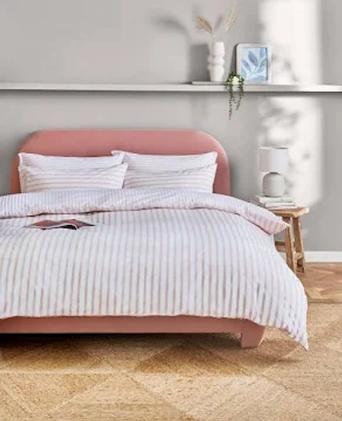 Next white Slim Stripe Duvet Cover And Pillowcase Set