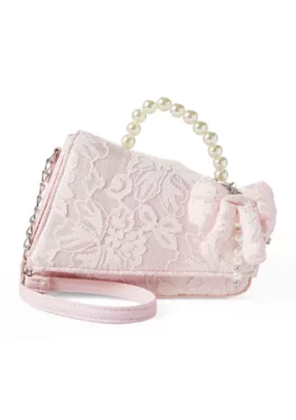 Bow Angled Flap Crossbody Bag