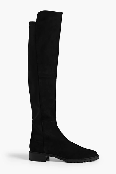 City microstretch and suede over-the-knee boots - black - EU 34.5