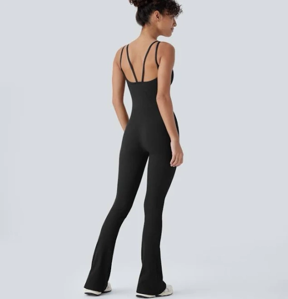 Halara Seamless Flow U Neck Flare Yoga Jumpsuit women Workout Dress