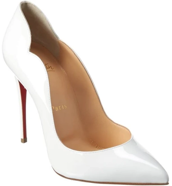Christian Louboutin Hot Chick 100 Patent Pump, White / 37