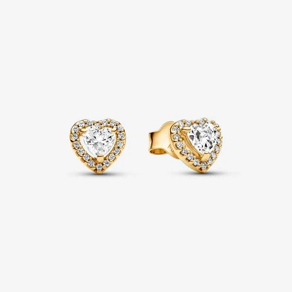 Pandora Shine Sparkling Elevated Heart Stud Earrings