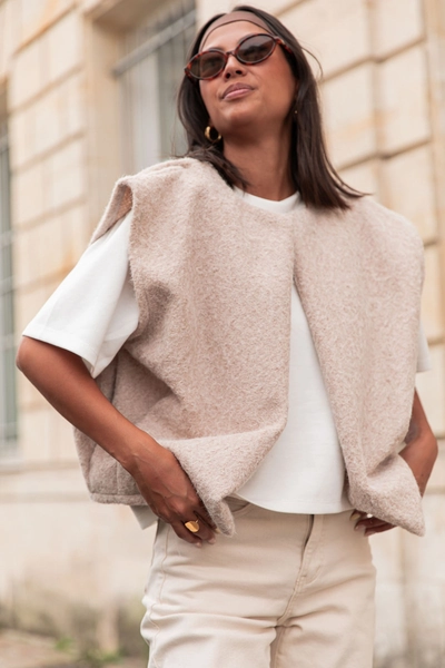 VICTOIRE Beige - Veste Sans Manches