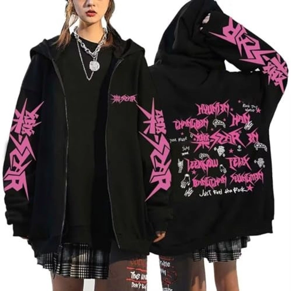 Outofgas SKZ Album STAR Hoodie Jacket Felix Hyunjin Bangchan Lee Know Zippered Sweatershirts Jacket