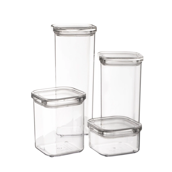 Airtight Food Storage Canister Square  Set of 4
