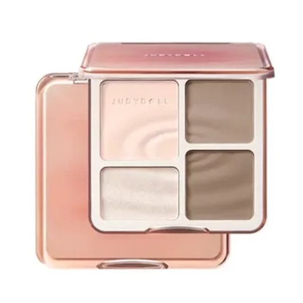 2 IN 1 Highlighter Contour Palette -2 wood