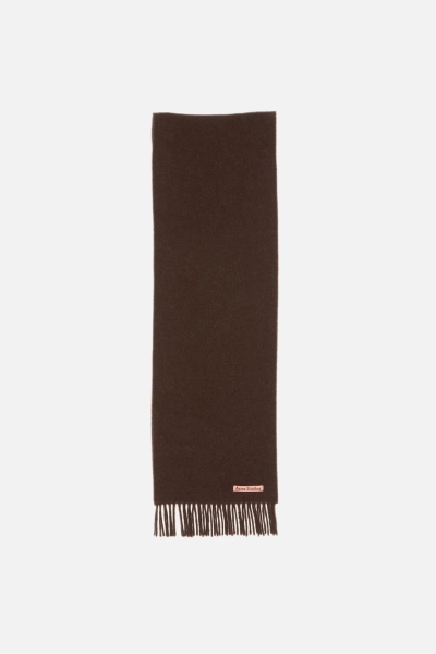 Fringe wool scarf - skinny