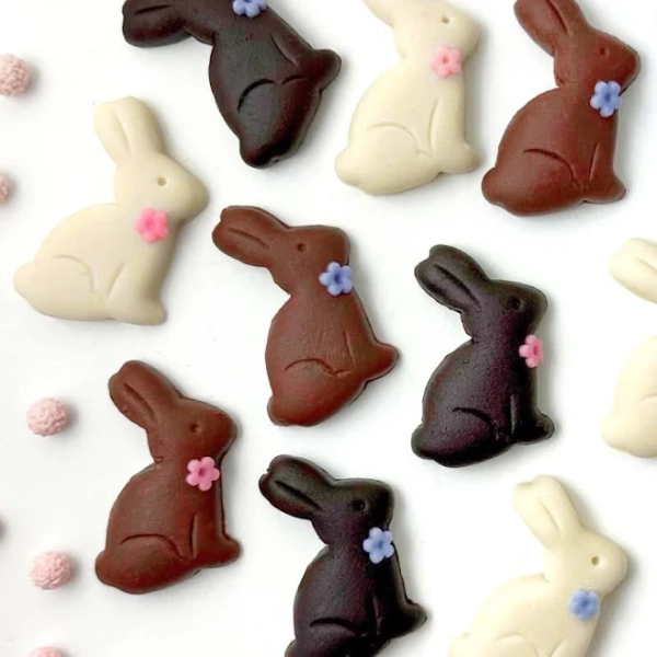 Easter Chocolate Bunnies Marzipan Candy Gift