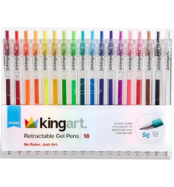 Kingart Retractable Gel Pens