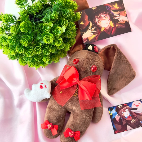 Hu Tao Plush - Genshin Impact themed stuffed animal  - Video games plushie  - Ghost and bunny - LaPetiteNami