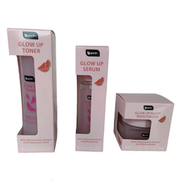 B Pure Glow Up- Toner, Serum & Moisturizer, 1-ct.