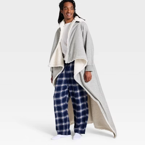 Hooded Throw Blanket Heathered Gray - The Hollister Collection at Target
