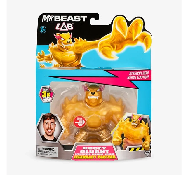 Mr. Beast Lab Goo Jit Zu Legendary Panther Stretchy Hero Toy Figure