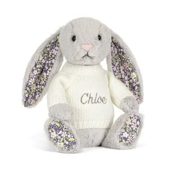 Official Jellycat Blossom Silver Bunny 'Bloom' Mini Bag