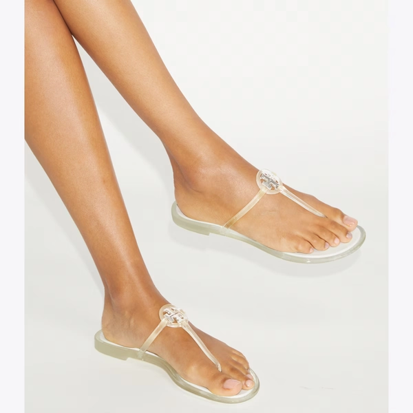 Mini Miller Jelly Sandal in white, size 10