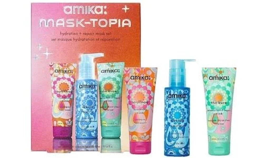 Amika Mask-topia Hydration and Repair Hair Mask Set
