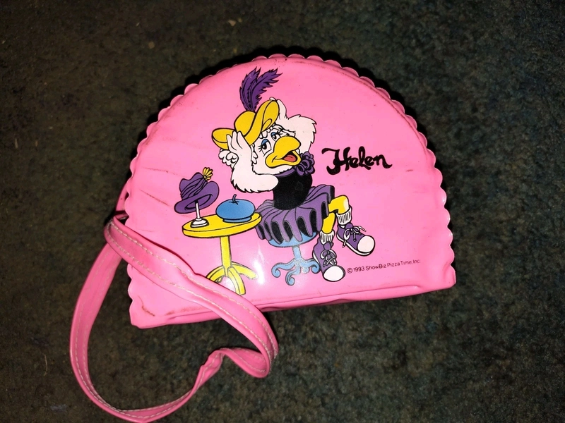 Vintage 1993 Helen Henny Showbiz Pizza Time Prize Purse Snap Hot Pink!!!!