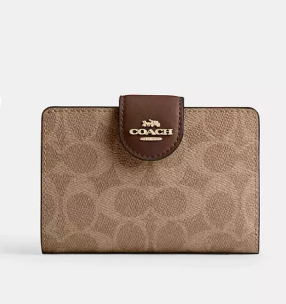 Medium Corner Zip Wallet In Signature Canvas