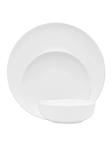 Coupe Fine Bone China 18 Piece Dinner Set White - white