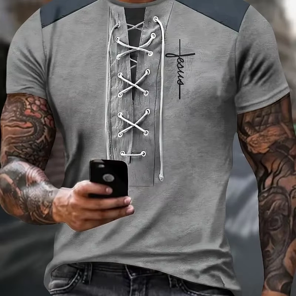 Summer Casual Men's T-Shirt 3d Printed Henry Shirts English Letter Pattern Tees Tops Vintage Round Neck T-Shirt Men's Clothing - AliExpress 200000343